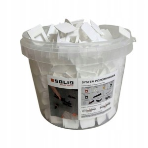System poziomowania płytek – klipsy 1,5mm SOLID | 800 szt. + wiadro 20L