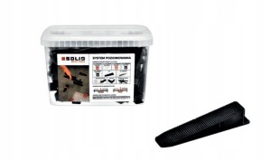 Kliny do systemu poziomowania płytek SOLID | 100 szt. | wiaderko