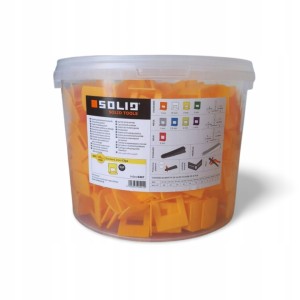 SOLID Klipsy do poziomowania płytek 2 mm | 440 szt. (400 + 40 GRATIS) | Wiaderko