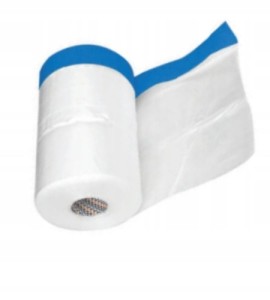 Folia malarska z taśmą 55 cm x 20 m Solid Precyzyjne maskowanie bez bałaganu