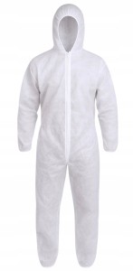 Kombinezon malarski ochronny jednorazowy z kapturem lakierniczy, biały XXXL