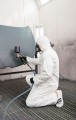 Kombinezon malarski ochronny jednorazowy z kapturem lakierniczy, biały XXXL