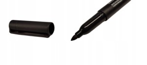 Marker permanentny budowlany cienki czarny SOLID 6690