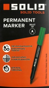 Marker budowlany permanentny szybkoschnący cienki zielony SOLID 6693