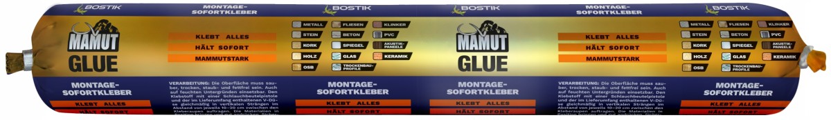 Klej uszczelniacz uniwersalny polimerowy BOSTIK MAMUT GLUE Biały 600 ml