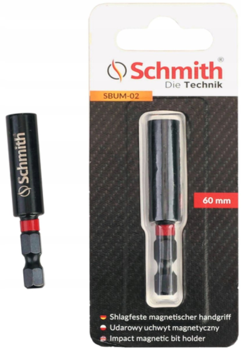 Udarowy Uchwyt Magnetyczny Do Bitów 1/4 60mm Schmith SBUM-02 HEX