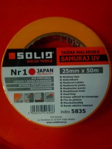 Taśma malarska WASHI UV SAMURAJ 25 mm x 50 m precyzyjna wodoodporna