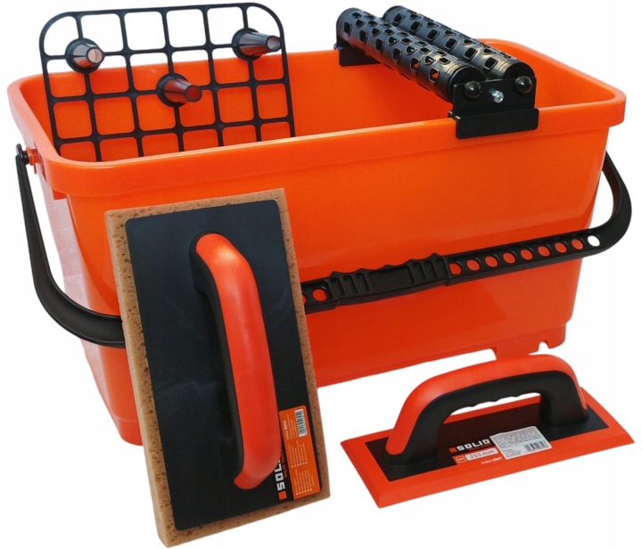 ZESTAW GLAZURNICZY DO FUGOWANIA SOLID 5440 WIADRO 20L PACA GĄBKA ROLKI