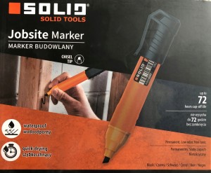 Marker budowlany SOLID 6689 JOBSITE czarny skośny wodoodporny permanentny