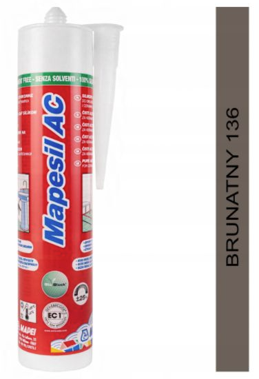 uszczelniacz silikonowy MAPESIL AC 310ml 136 brunatny