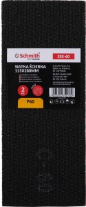 Siatka Ścierna 115x280 mm P60 Do Gładzi Tynku Szpachli Schmith 2 szt
