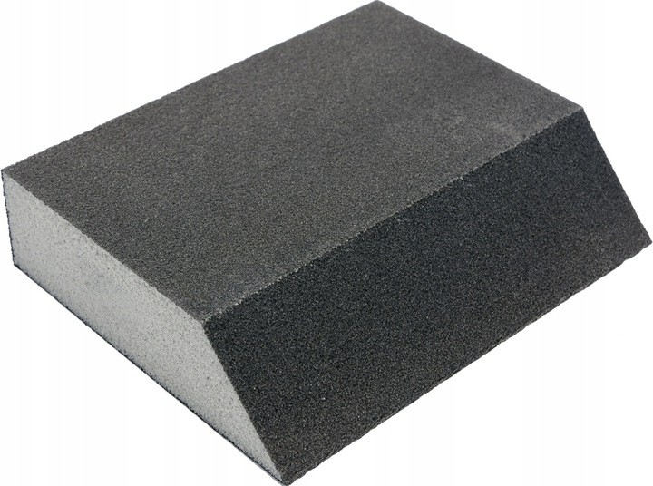 Gąbka Ścierna Szlifierska SOLID Skośna P100 125x65x25mm Do Drewna Metalu Plastiku
