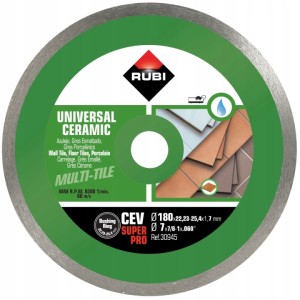 Tarcza Diamentowa CEV 180 mm RUBI SUPERPRO Do Gresu Porcelany Cięcie Mokre 30945