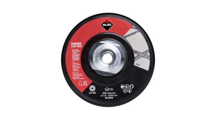 Tarcza Diamentowa FLAP DISC 115 mm 100/120 RUBI 32927 Dysk Szlifierski M14
