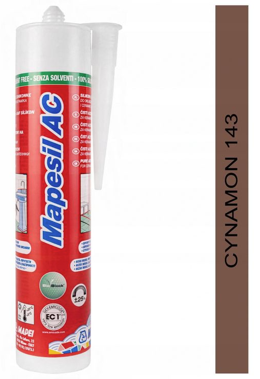 uszczelniacz silikonowy MAPESIL AC 310ml 143 cynamon