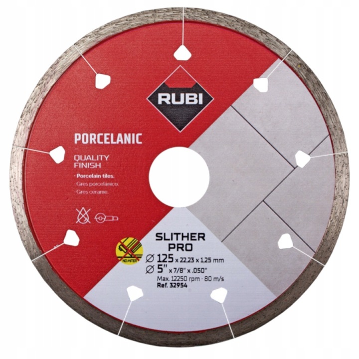 Tarcza Diamentowa SLITHER 125 mm RUBI PRO 32954 Do Gresu Porcelany 125x22,2