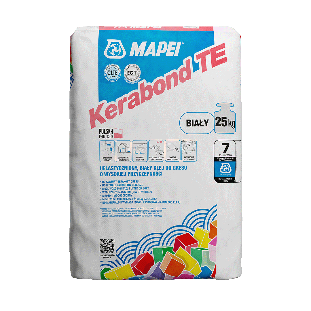Klej do gresu MAPEI KERABOND TE biały 25kg