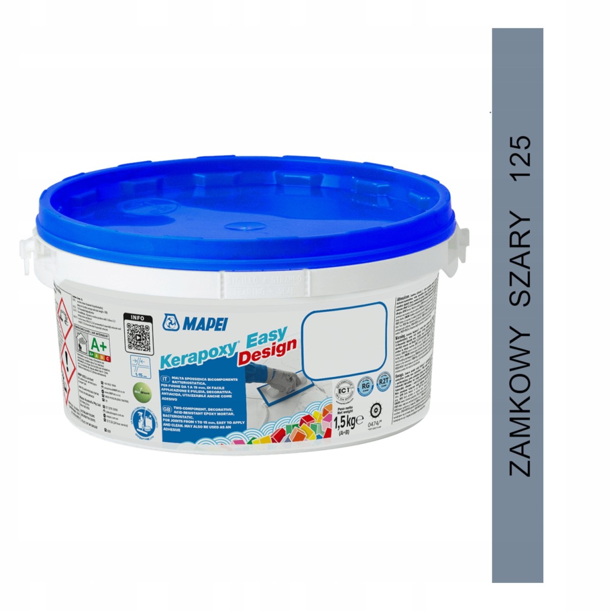 KERAPOXY EASY DESIGN 1,5kg fuga epoksydowa 125 zamkowy szary