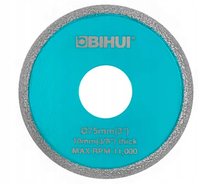 Frez diamentowy BIHUI DGR310 75mm tarcza do obrabiania krawędzi płytek do 10mm, profil wypukły