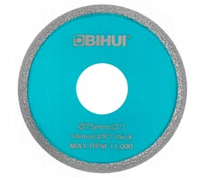 Frez diamentowy BIHUI DGR310 75mm tarcza do obrabiania krawędzi płytek do 10mm, profil wypukły