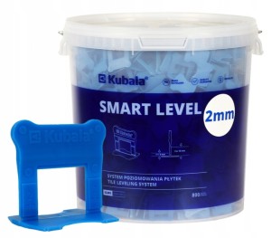 KUBALA Smart Level Klipsy 2mm 1886 800 szt + Wiadro System Poziomowania Płytek 3–16 mm