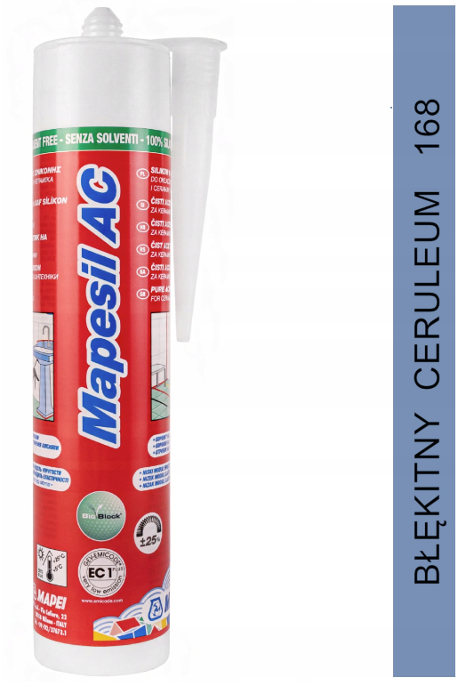 uszczelniacz silikonowy MAPESIL AC 310ml 168 błękitny ceruleum
