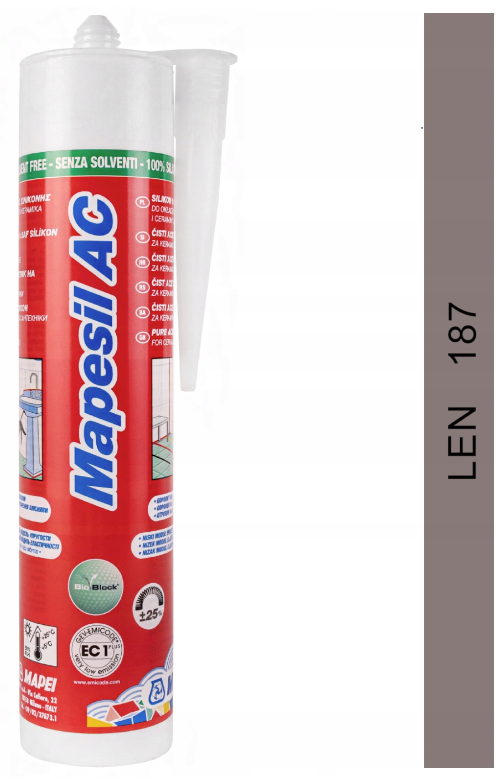 uszczelniacz silikonowy MAPESIL AC 310ml 187 len